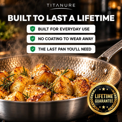 Titanure™ 100% Pure Titanium Frying Pan