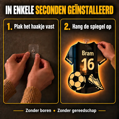 LumiSoccer | Gepersonaliseerde LED-voetbalspiegel
