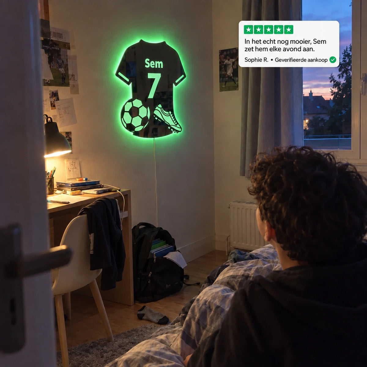 LumiSoccer | Gepersonaliseerde LED-voetbalspiegel