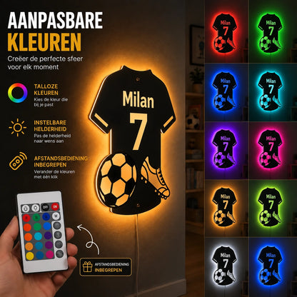 LumiSoccer | Gepersonaliseerde LED-voetbalspiegel