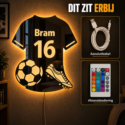 LumiSoccer | Gepersonaliseerde LED-voetbalspiegel